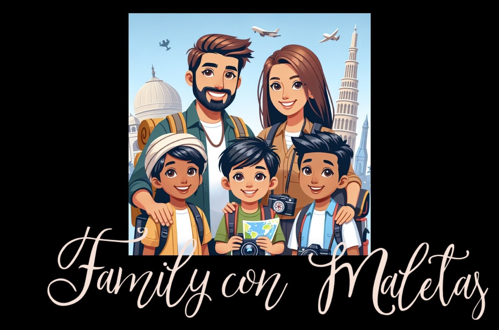 fam con maletas black fam con maletas black